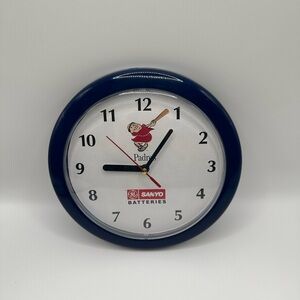 Vintage SanDiego Padres GE/Sanyo Batteries Round Wall Clock-Works,